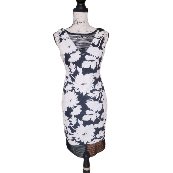 Cache Preppy Career Floral Form Fitted‎ Dress Size 4 - Picture 1 of 11